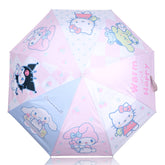 Roffatide Anime Cinnamoroll Kuromi Melody Cute Umbrella Auto Open Compact Folding Travel Umbrella 8 RIBS Umbrellas Windproof Waterproof Anti-UV Protection Umbrella Light Umbrella